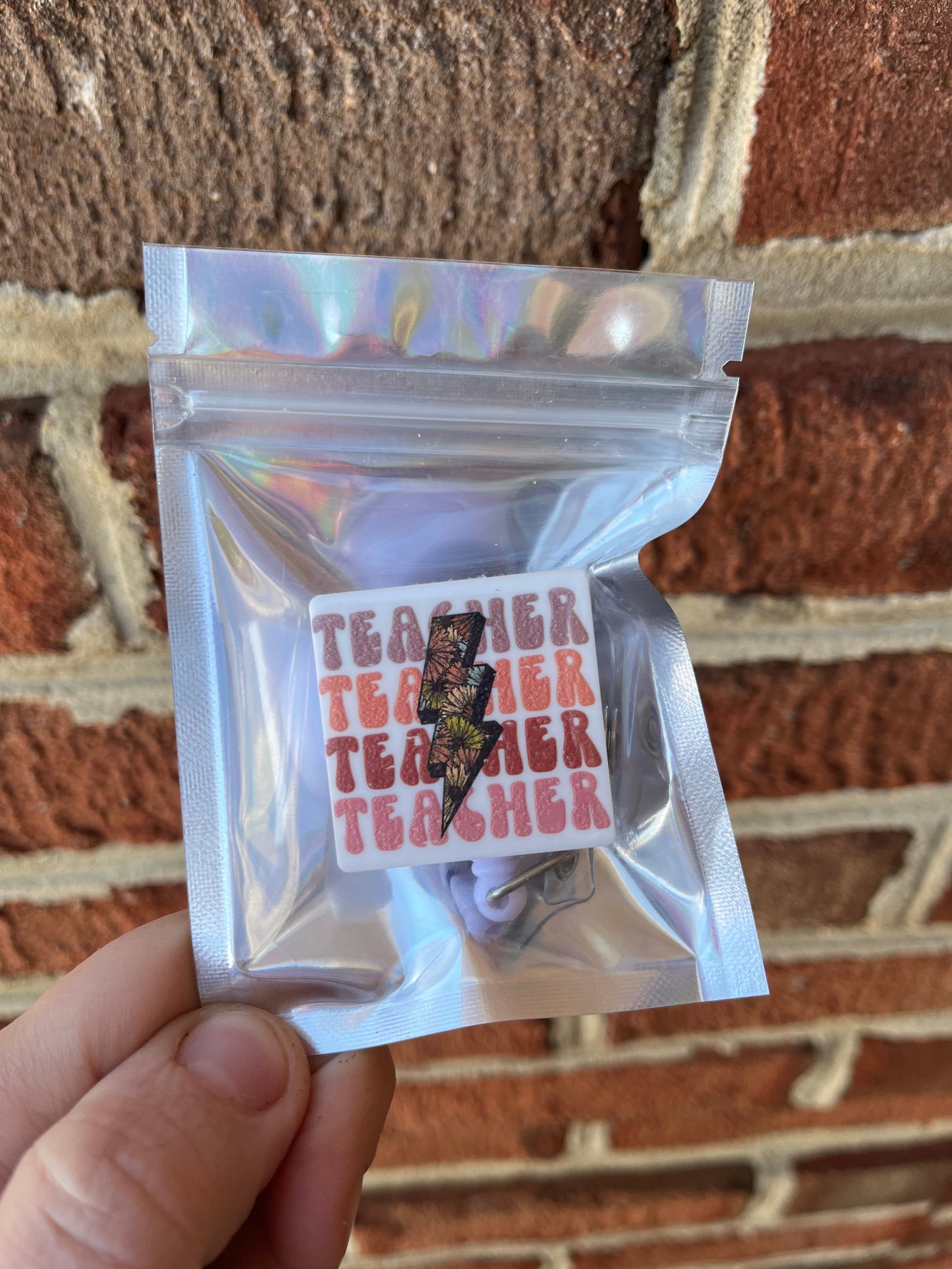 Floral Boho Teacher Badge Reel