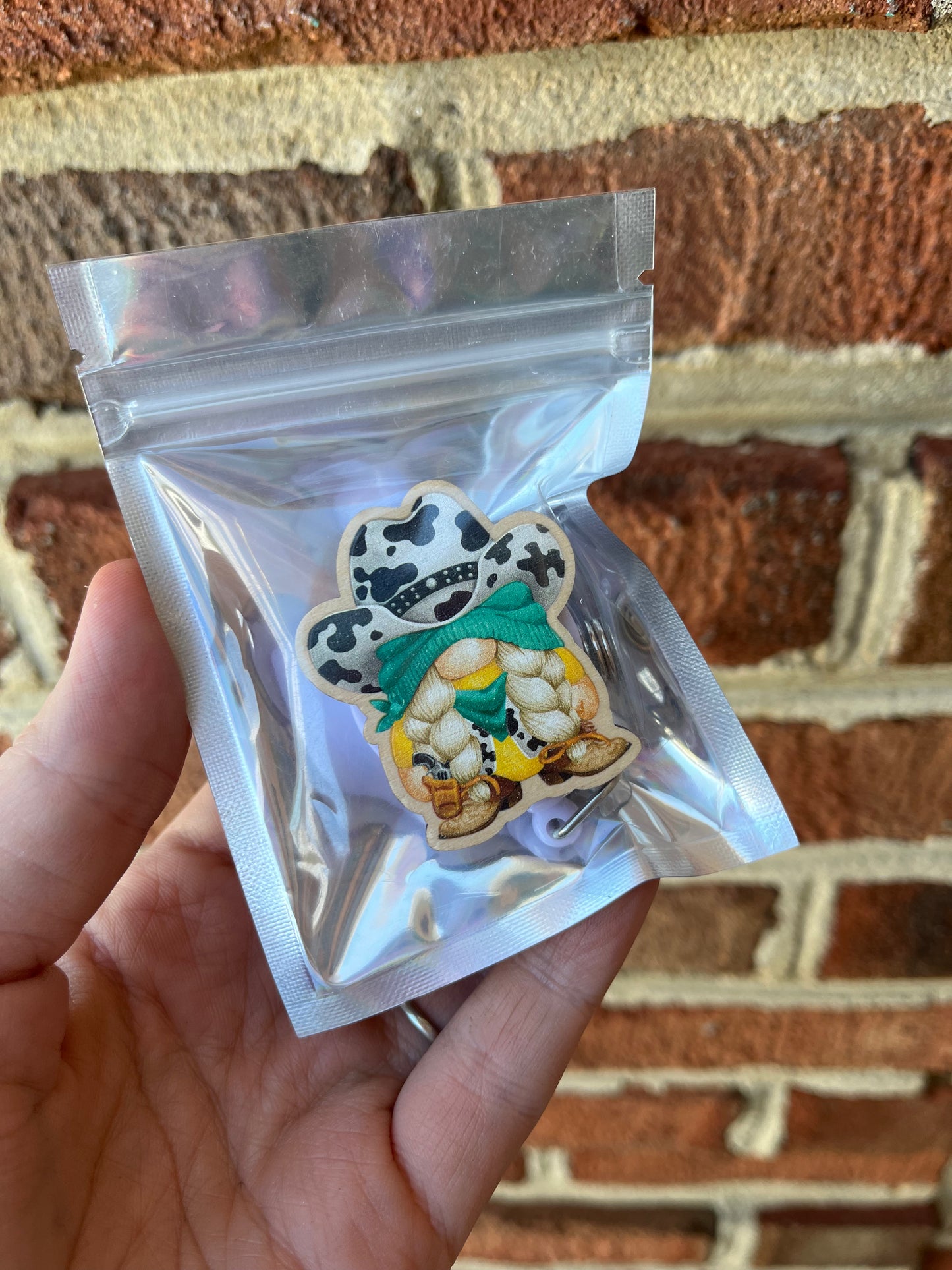 Cow Gnome Badge Reel