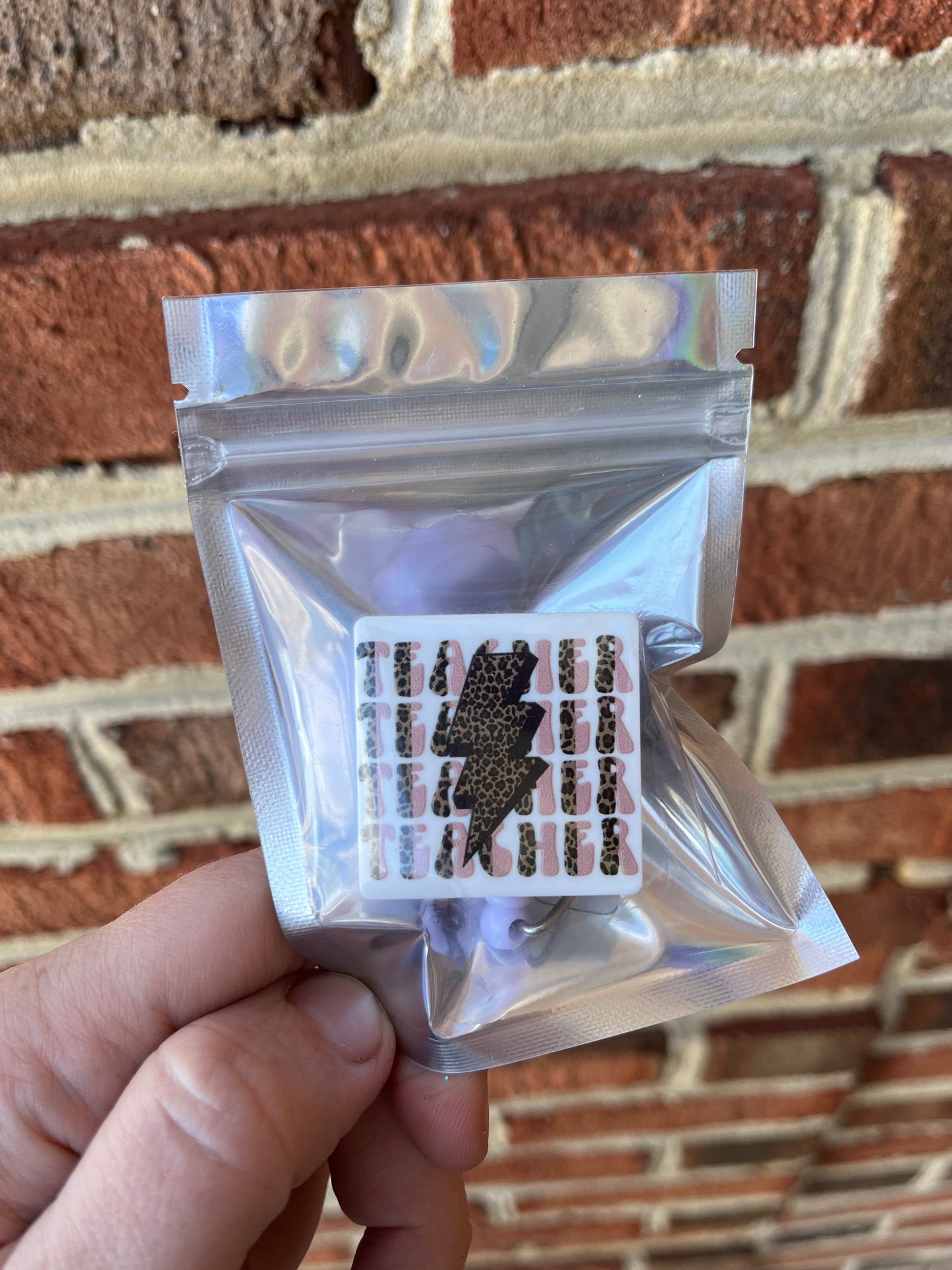 Lightning Leopard Teacher Badge Reel
