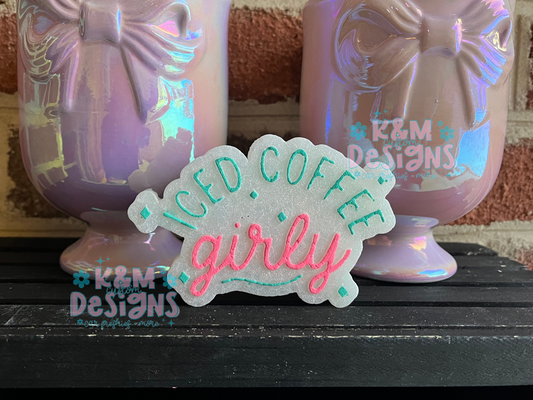 Iced Coffee Girly (Teal + Pink)